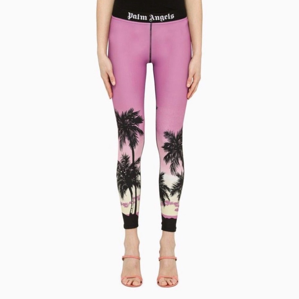 Palm Angels Sunset Palm Tree Leggings Size Medium